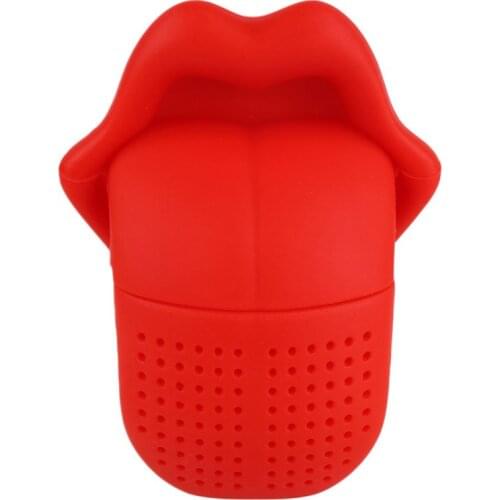 MOFUNYO Cute Tongue shape Silicone Tea Infuser Strainers Filter
