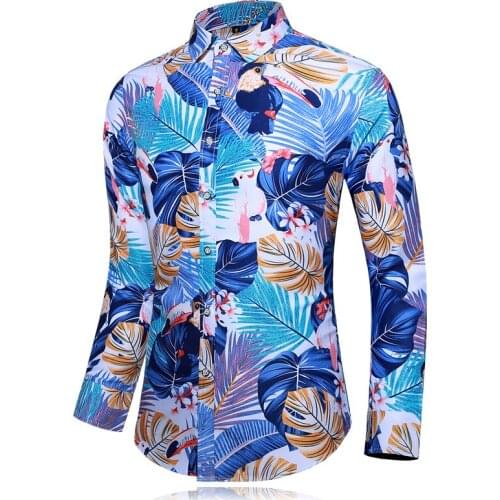 2021 Mens Floral Black Dress Shirts Stylish New Long Sleeve Steampunk Shirt Men Party Club Bar Social Shirt Male Chemise Homme