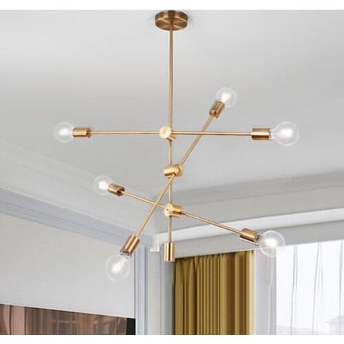 Nordic Rotatable Chandeliers DIY Hanging Light Fixtures 220v 110v Modern Led Chandelier Lighting For Living Room Restaurants