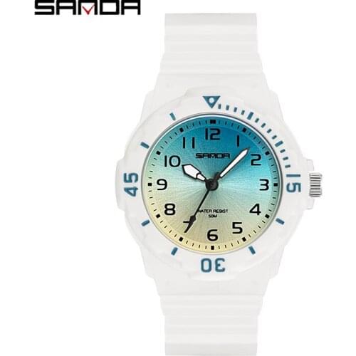 SANDA New Luxury Fashion Sport Womens Watches Waterproof Digital Quartz Classic Top Quality WristWatch Relogio Feminino 6011