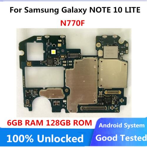 Official Version for Samsung Galaxy NOTE 10 LITE N770F Original Unlocked Motherboard 6GB RAM 128GB ROM 1/2 SIM Main Logic Board