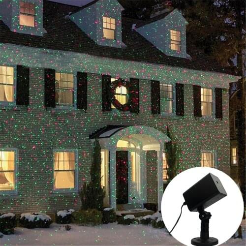 Outdoor Garden Lawn Stage Effect Light Full Sky Star Red & Green Laser Projector Light Landscape Christmas Party Decorative Lamp