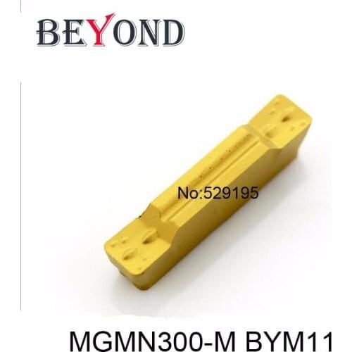 OYYU 10pcs MGMN MGMN300-M BYM11 Process Steel Internal Carbide Inserts Grooving Lathe Tools for Turning Tool Holder MGEHR MGIVR