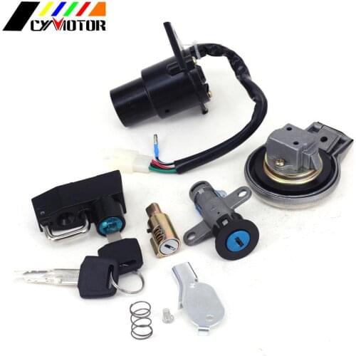 Motorcycle Lockset Ignition Switch Steering Seat Lock Key Fuel Gas Cap Set For Yamaha Virago XV125 XV250 XV 125 250 QJ250-H