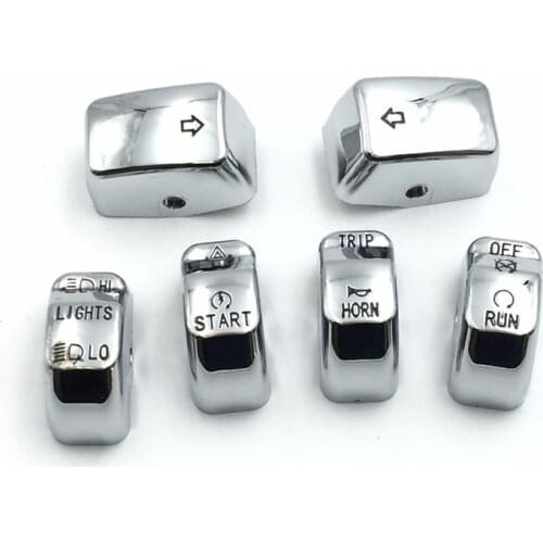 Aftermarket free shipping motor parts Hand Controls Switch Button Covers For Harley Davidson Softail Dyna & Sportster Chromed