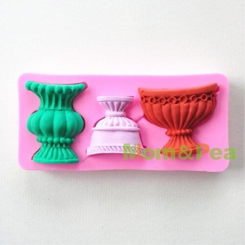 Mom&Pea 0638 Free Shipping Flower Bed Shaped Silicone Mold Cake Decoration Fondant Cake 3D Mold