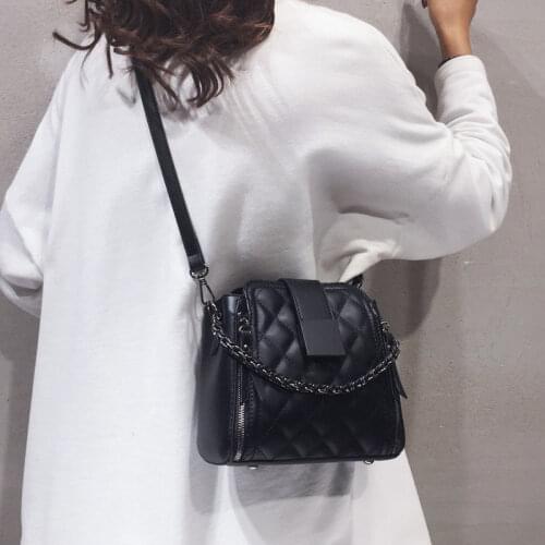 Bags 2021 new messenger bag female rhombic bucket bag small bag ladies all-match single shoulder female bag