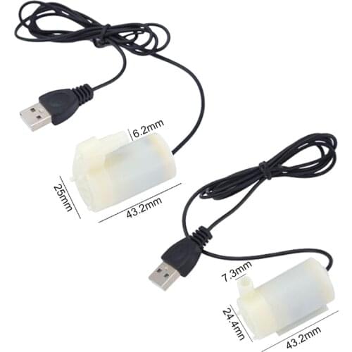 Usb Micro Submersible And Amphibious DC Motor Pump Water Pump 5V 2~3L/min Horizontal, Vertical