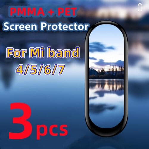 1/2/3/4/5PCS Screen Protector For Xiaomi MiBand 6 5 4 Protective Film for xiaomi Mi band 4 5 6 PMMA Composite Silk Screen Film
