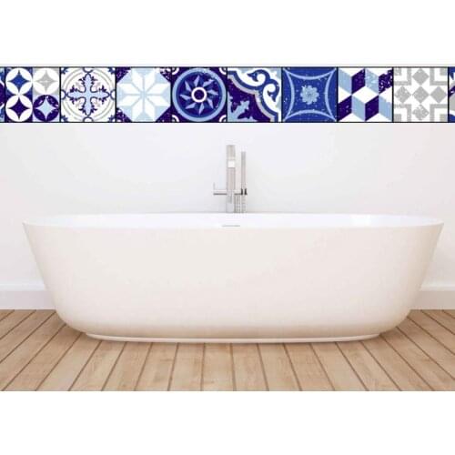 10Pcs/Set Retro Turkey Style Waterproof Self-Adhesive Wall Decors Murals Decals Walls Sticker Tile Wall Sticker Square Removable