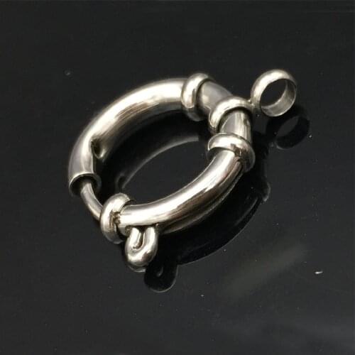 10 pcs High Quality 316L stainless steel Spring Ring Clasps with hoop Silver tone Connection For Necklace Bracelet DIY hot sale