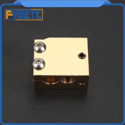 10x 3D Printer Part Volcano Heater Block High Temperature H59 Copper For E3D HOTEND For PT100 Sensor Thermistor Cartridge V6 Hot