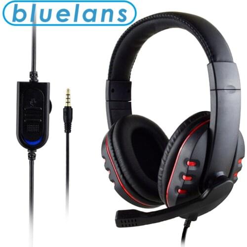 3.5mm Adjustable Stereo Wired Gaming Headset Earphone HD Bass Microphone Headphone For PS4/XBOX-ONE/PC Headphones