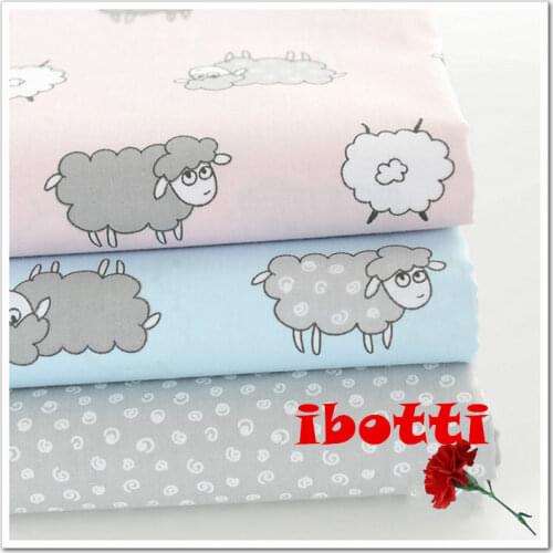 3pcs 40x50cm Cartoon series Printed Cotton Fabric Meter Tissue Telas Para Patchwork Quilting Sewing Textiles Costura Felt Tilda