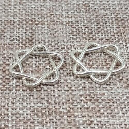 925 Sterling Silver Star Of David Connectors David Star Charms for Bracelet Necklace