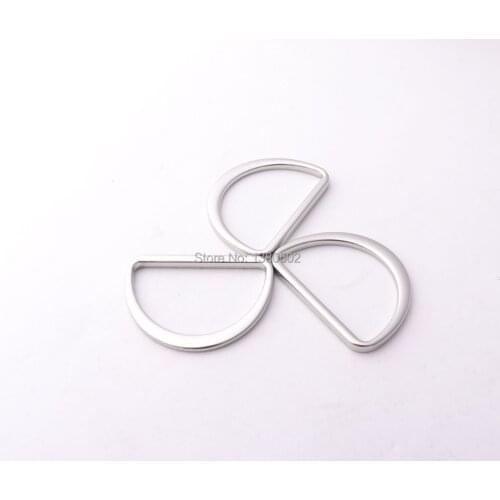 5pcs/lot metal alloy D Dee Ring adjustable buckles nickel for bag webbing strap Garment accessories