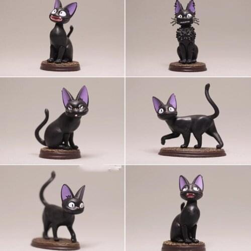 6PCS/lot 5cm Genuine black cat black kitten doll hand made model ornament Doll Toy DIY ornament