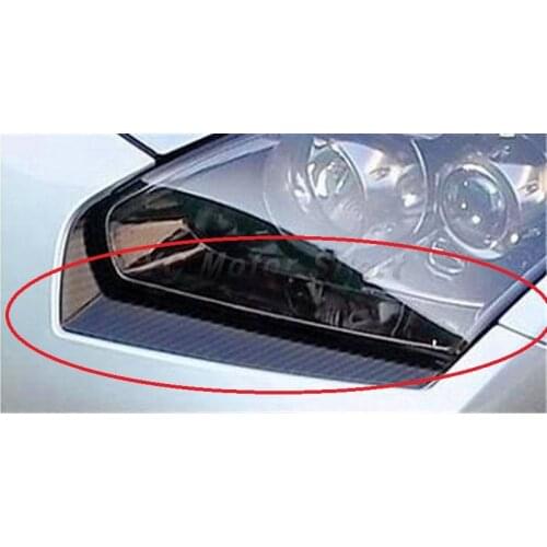 Car Accessories Carbon Fiber Eyelid Fit For 2008-2015 R35 GTR CBA DBA Front Headlight Eyelid Eyebrow