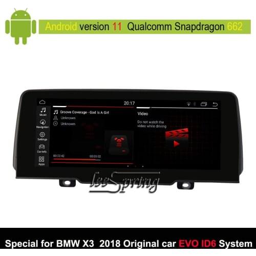 10.25 inch Screen Android 9.0 Car Media Player for BMW X3 G01 X4 G02 EVO ID6 2018 GPS Navigation
