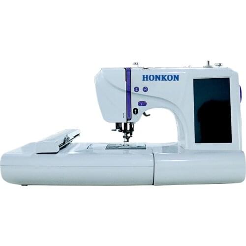 Household Computerized Touch Screen Button Hole Multi-function Single Needle Embroidery Sewing Machine