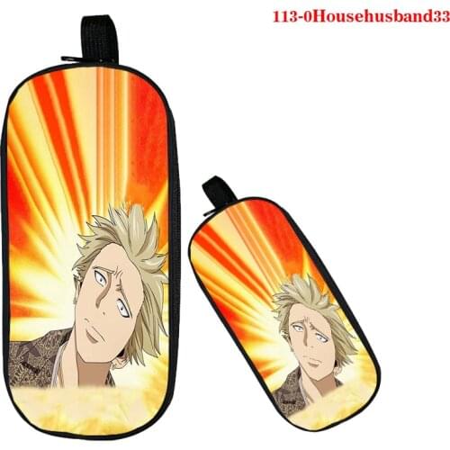 3D Zipper Pen Pencil Case Bag The Way of The Househusband Creative Standable School Stationary Pen Pouch Large Capacity Pen Bag