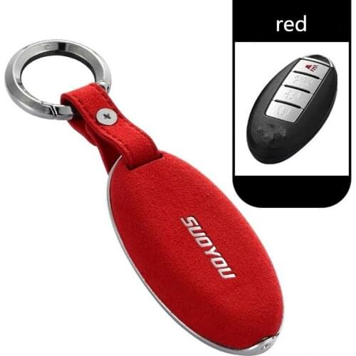 Key Case Cover Genuine Leather Galvanized Alloy For Nissan Infiniti EX FX G25 G37 FX35 EX25 EX35 FX37 EX37 Q60 QX50