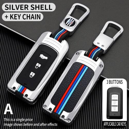 Key Case Fob Shell Cover For Mitsubishi L200 ASX Outlander Eclipse Cross Pajero Sport Lancer Accessories Car-Styling Keychain