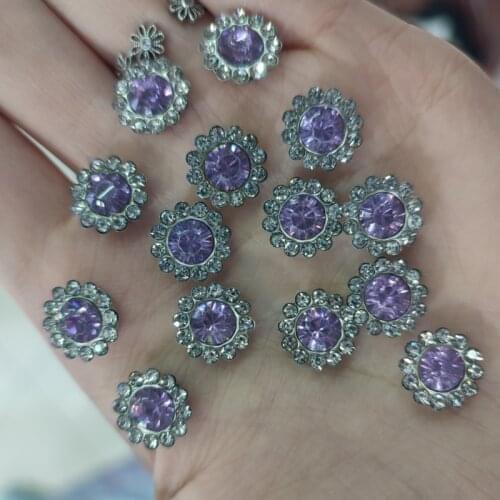 DIY Jewelry Crafts Loose Beads Shiny beads 12mm Multicolor round&flowers Rhinestone Bezel For Scrapbook Cards Decoration 200pcs