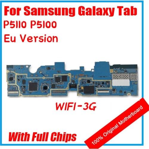 Eu Version For Samsung Galaxy Tab 2 10.1 P5100 3G P5110 WIFI Motherboard logic boards Circuits card fee Flex Cable Mainboard
