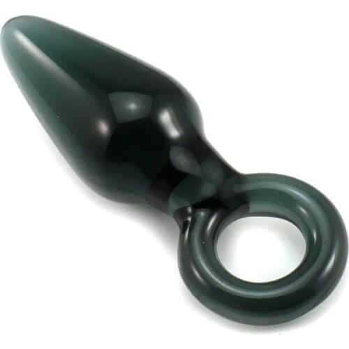 Crystal Glass Dildo Anal Beads Butt Plug with Ring Anal Masturbation G-spot Stimulation Sex Toy Products for Female Couple