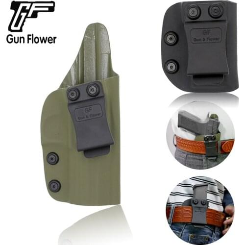 Gun&Flower Inside the Leather Kydex Holster for CZ 75 P07 9mm Single Magazine Holder for 1.5" Belt