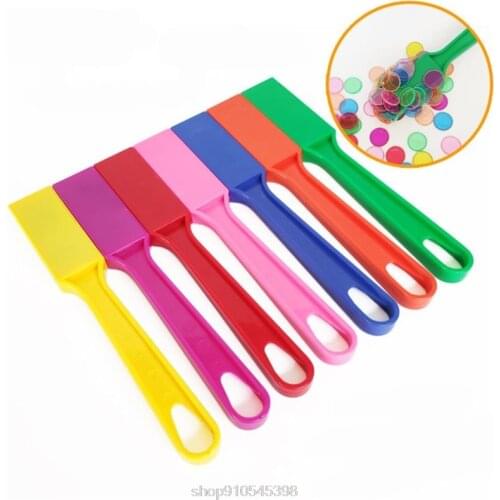 Montessori Learning Toys Magnetic Stick Wand Set With Transparent Color Counting Chips With Metal Loop O22 20 Dropshipping