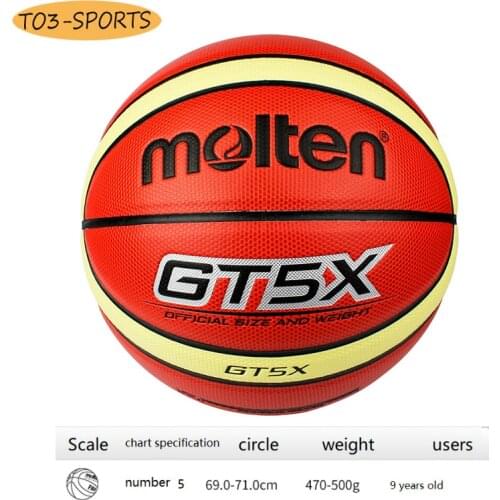 Motel GT5X Basketball for kids under 10 PU Leather Size 5 Outdoor Indoor Basketball Ball Training basket ball