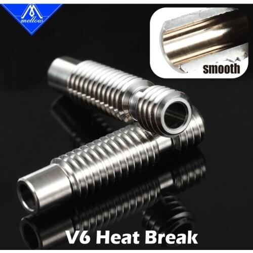 Mellow V5&V6 All Metal Heat Break For E3D V6 HOTEND Vocano Heater Block 2.85/3.0MM Filament Titan Aero 3D Printer Accessories