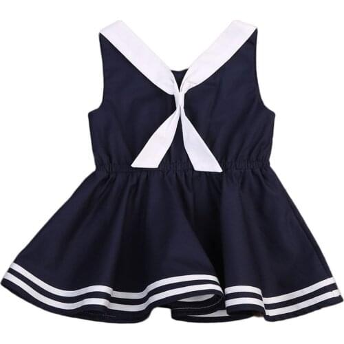 2017 Newest Fashion Baby Kids Dresses Sleeveless Casual Baby Girls Dress Tie Summer Party Princess Wedding Dresses Lolita Style