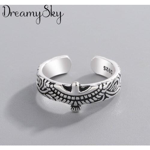 Charming Open Eagle Ring for Women Vintage Boho Party Rings Gothic Punk Jewelry Gifts for Girls 2021