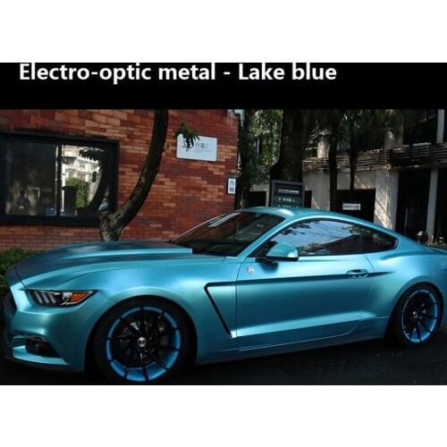 2pcs 50*150 Electro Coating Car Body Film Matte Purple Blue Metal Vinyl Car Wrap Stickers for Car Styling Rose Gold