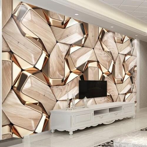 Custom 3D Photo Wallpaper Abstract Geometric Pattern TV Background Wall Art Mural Living Room Bedroom Wallpaper Papel De Parede