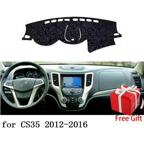 Latest Rose Pattern Non-slip Car Dashboard Cover Dash Mat Pad DashMat ANti-UV Car Sticker for changan CS35 2012-2017 Car Styling