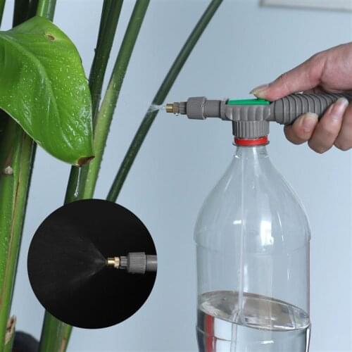 Adjustable Drink Bottle Spray Head High Pressure Air Pump Manual Sprayer Nozzle Garden Watering Tool Garden Irrigation Sprinkler