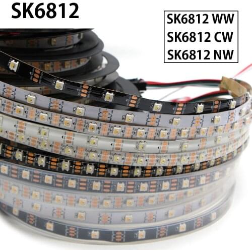 SK6812 RGBW Led Strip Light 4 in 1 Similar WS2812B 1m 4m 5m 30 60 144 LEDs Individual Addressable Led Lights IP30 65 67 5V