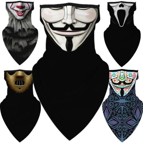 V for Vendetta Pennywise Scream Halloween Horror Cosplay Face Mask Neck Scarf Masks Bandana Headband Balaclava