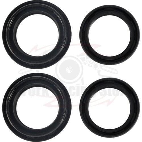 Fork Oil Sealsx2 & Dust Sealsx2 4PCS SET For Honda VFR400 NC24 1987-1988