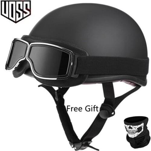Vintage Half Face Motorcycle Helmet Casco Casque Moto Retro Helmets