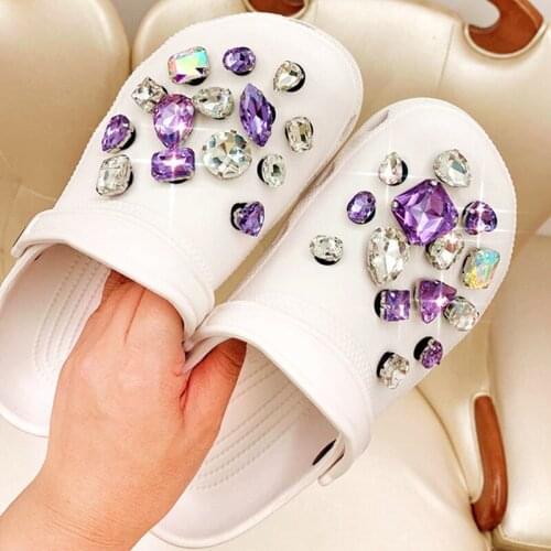 Bundle Croc Charms Shoe Decoration DIY Clogs Accessories for Croc JIBZ Princess Shoe Buckle Hight Quality Rhinestone Decoration