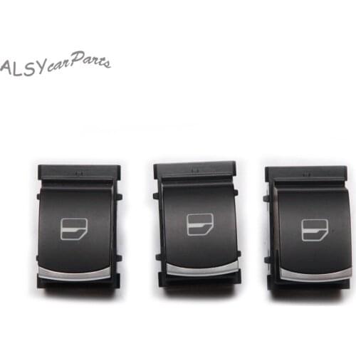 YIMIAOMO OEM 5K0 959 855 3Pcs Chrome Passenger Side Windows Control Switch Button For VW Jetta Golf MK5 6 Passat B6 7L6959855B
