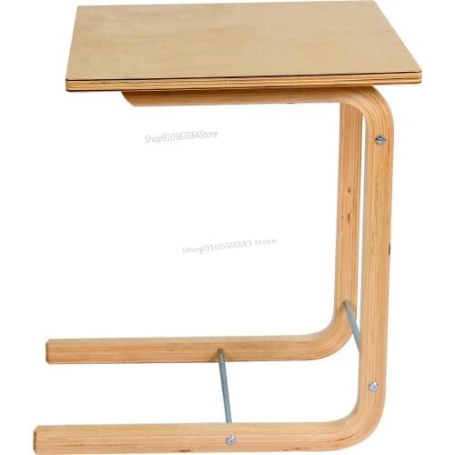 Side Table Solid Wood Curved Wood Side Table Coffee Table Sofa Table Small Square Table Corner Table Simple Sofa Side Table Bed