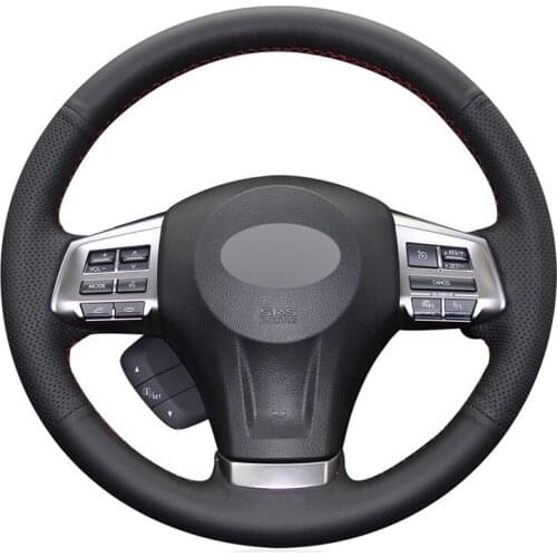 Black Artificial Leather Handsewing Car Steering Wheel Cover for Subaru Forester 2013-2016 Legacy 2013-2014 Outback 2013-2014