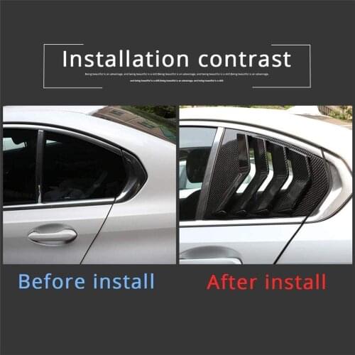 For BMW 3 Series G20 G28 2019 2020, ABS Car Exterior Rear Window Triangle Shutters Window-Shades Window-Blinds Cover Trim