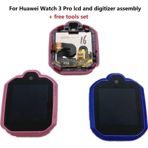 For Huawei Watch 3 PRO LCD Display Screen and Digitizer Touch Panel Assembly With Frame and Tools Set Pink Blue